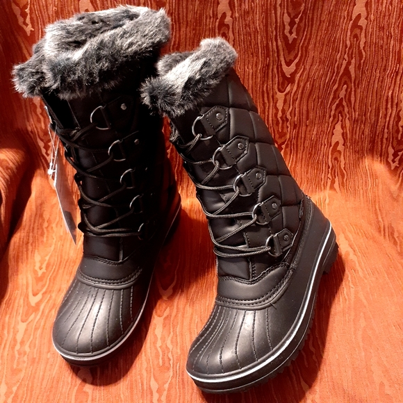 Arctix Women's Chalet Lace-Up Lined Tall Winter Boots Quilted Black Size 9 - Picture 2 of 16